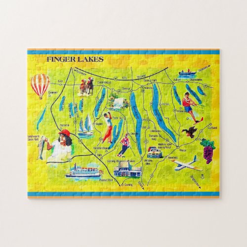 New York Finger Lakes 11x14 Postcard Jigsaw Puzzle