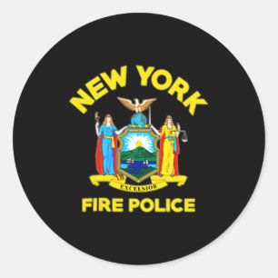 New York Fire Lice Department Firefighters Classic Round Sticker