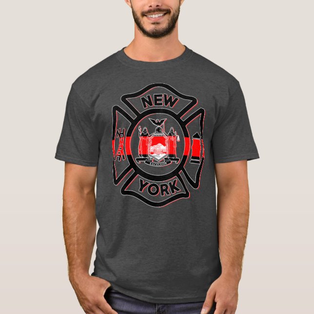 New York Fire Police Department  Firefighters T-Shirt (Front)