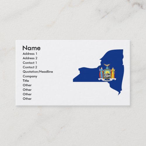 New York Flag Map Business Card Templates