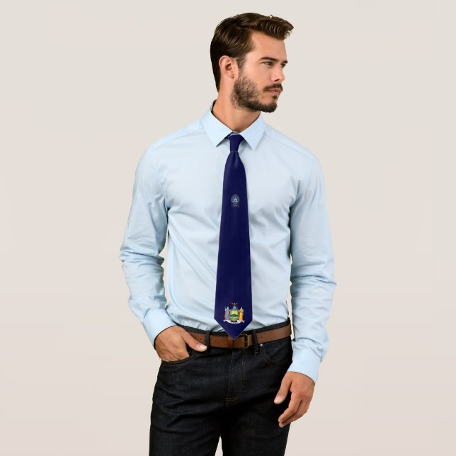 New York flag Neck Tie (In Situ)
