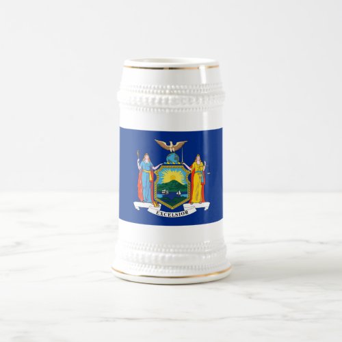 New York Flag The Empire State American Colonies Beer Stein