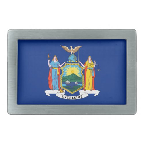 New York Flag The Empire State American Colonies Belt Buckle