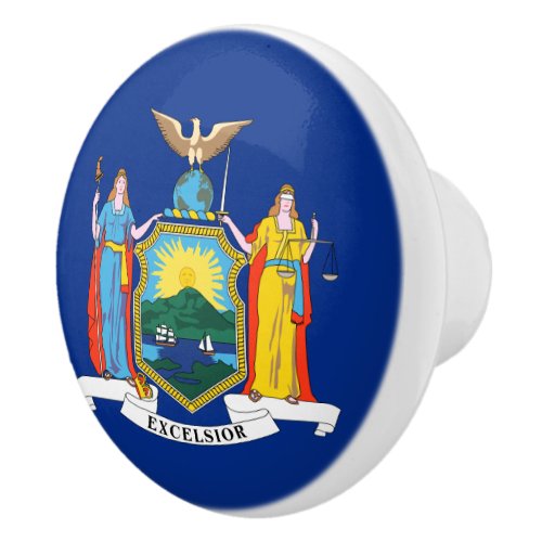 New York Flag The Empire State American Colonies Ceramic Knob