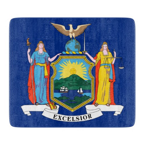 New York Flag The Empire State American Colonies Cutting Board