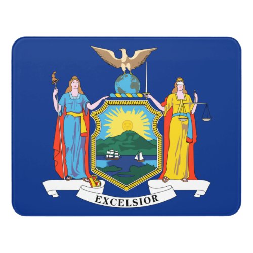 New York Flag The Empire State American Colonies Door Sign
