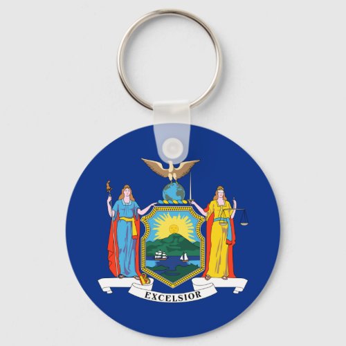 New York Flag The Empire State American Colonies Keychain