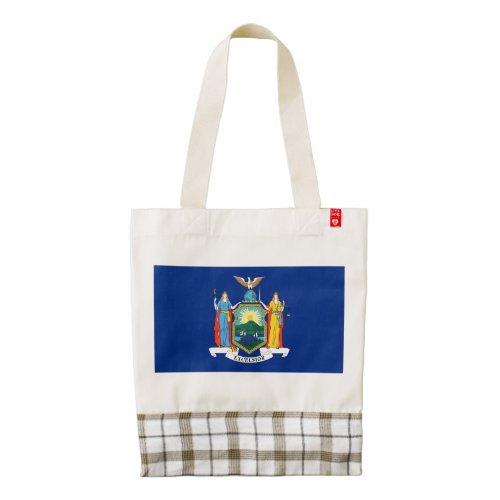 New York Flag The Empire State American Colonies Zazzle HEART Tote Bag