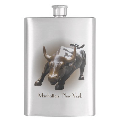 New York Flasks NYC Souvenir Bull Statue Flask