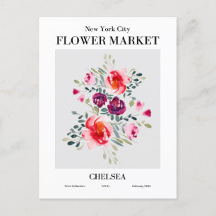 New York Flower Market, Chelsea Postcard