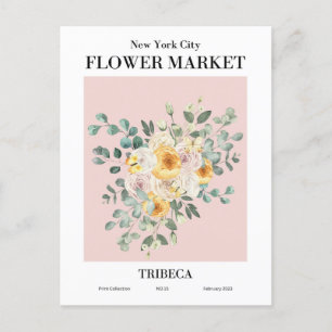New York Flower Market, Tribeca Postcard