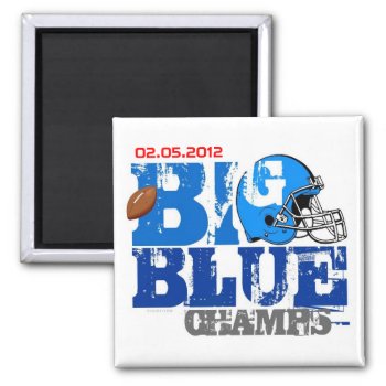 New York Football Champs 2012 Magnet by pixibition at Zazzle