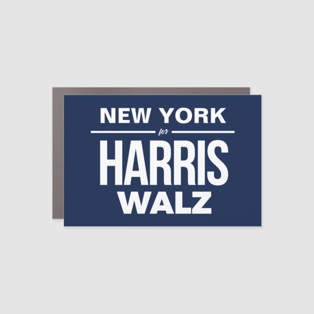 New York for Harris Walz Car Magnet (Front)