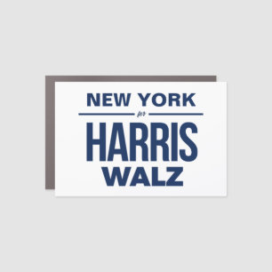 New York for Harris Walz Car Magnet