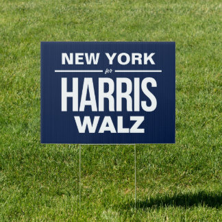 New York for Harris Walz Sign