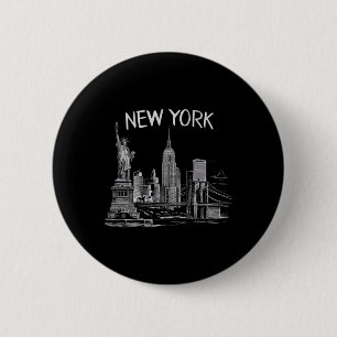 New York For Men Women Ny City Vintage Urban Nyc Button