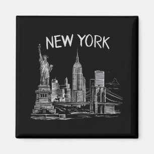 New York For Men Women Ny City Vintage Urban Nyc Magnet