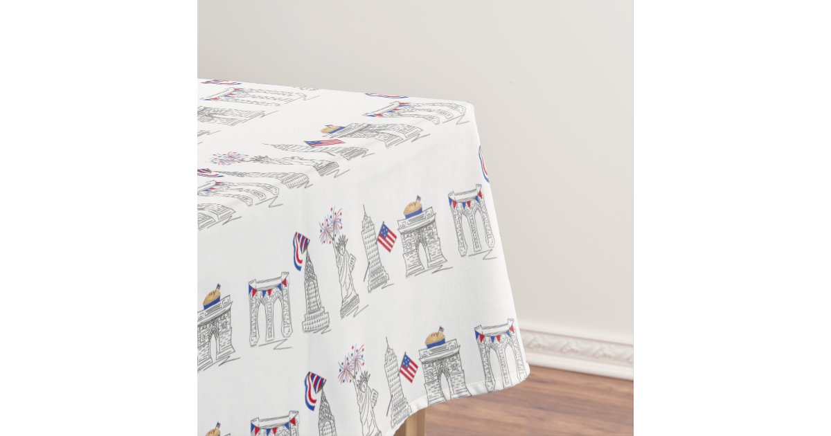 New York Fourth Nyc July 4th Patriotic Fireworks Tablecloth New York Fourth Nyc July 4th Patriotic Fireworks Tablecloth Zazzle