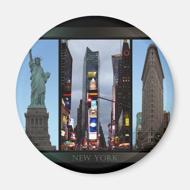 New York Fridge Magnet NY Souvenir Magnet (Front)