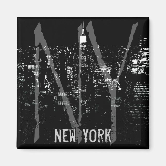 New York Fridge Magnet NY Souvenir Magnet (Front)