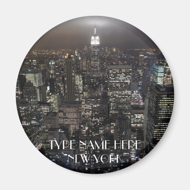 New York Fridge Magnet Personalized NYC Magnet (Front)