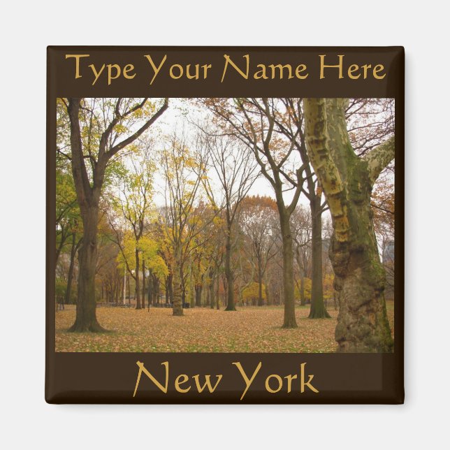 New York Fridge Magnet Personalized NYC Magnet (Front)