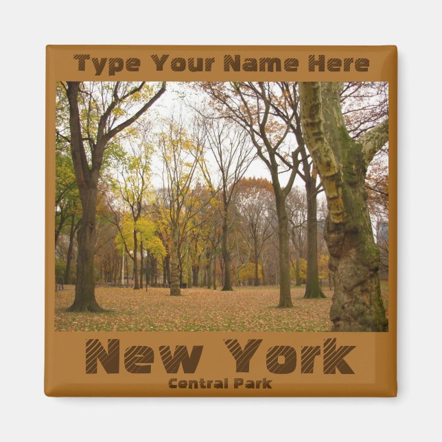 New York Fridge Magnet Personalized NYC Magnet (Front)