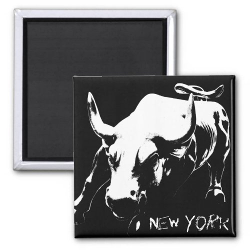 New York Fridge Magnets Bull Statue NYC Souvenirs