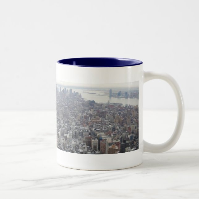 New York from the Empire State Building Two-Tone Coffee Mug (Right)