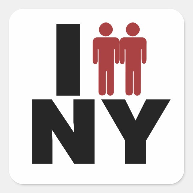 New York Gay Marriage Law Square Sticker (Front)