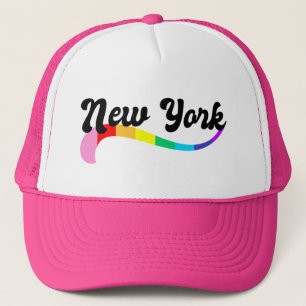 New York Gay Pride Rainbow Queer Proud NY LGB love Trucker Hat