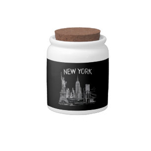 New York Gifts for Men Women NY City Vintage Urban Candy Jar