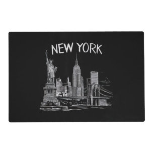 New York Gifts for Men Women NY City Vintage Urban Placemat