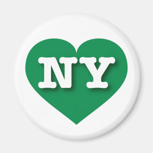 New York Green Heart - I love NY Magnet