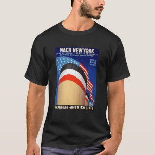 New York Hamburg Germany America Steamship Line T T-Shirt