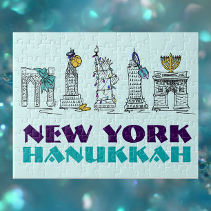 New York Hanukkah Chanukah NYC Jewish Holiday Jigsaw Puzzle