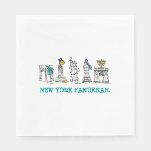 New York Hanukkah Chanukah NYC Jewish Holidays Napkins