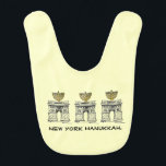 New York Hanukkah Chanukah NYC Menorah Candles Baby Bib<br><div class="desc">Bib features an original marker illustration of a classic NYC landmark "dressed up" for the holidays!

Don't see what you're looking for? Need help with customization? Contact this designer to have something created just for you.</div>