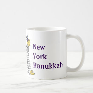 New York Hanukkah Gelt NYC Skyscraper Holiday Coffee Mug