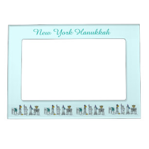 New York Hanukkah NYC Landmarks Chanukah Holiday Magnetic Picture Frame