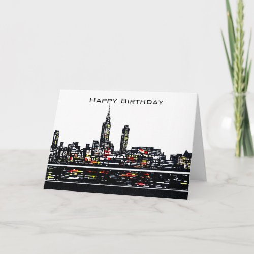 New York Happy Birthday Card