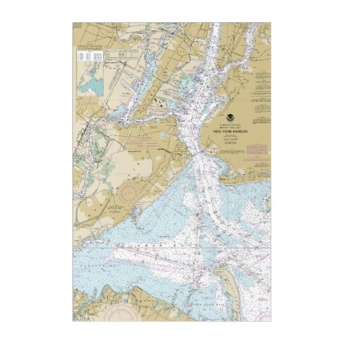 New York Harbor Nautical Chart 12327 Acrylic Print