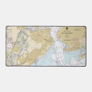 New York Harbor Nautical Chart 12327 Desk Mat