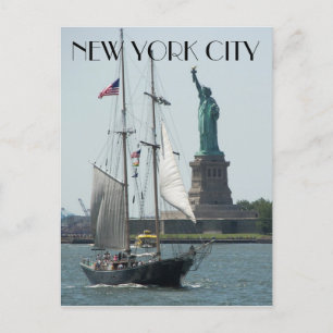 New York Harbor Statue of Liberty Postcard