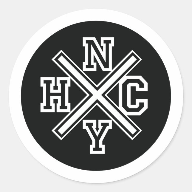 New York Hardcore Classic Round Sticker (Front)