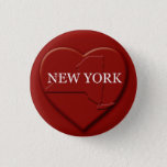 New York Heart  Map Design Button at Zazzle