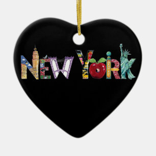New York Heart Ornament