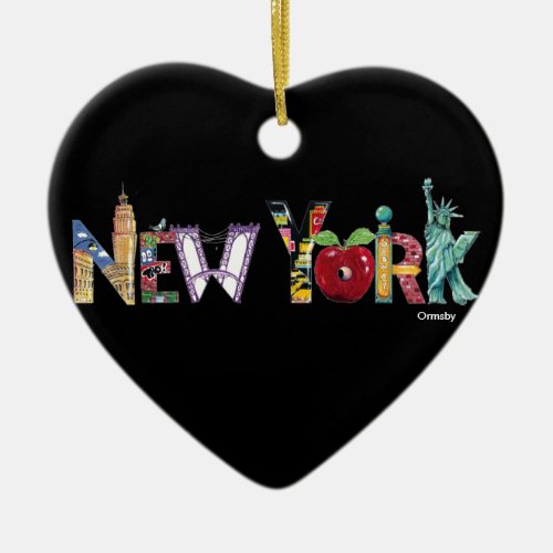 New York Heart Ornament