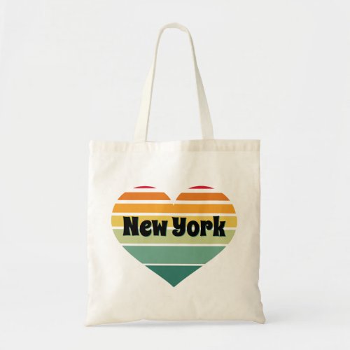 New York Heart Retro Style Tote Bag