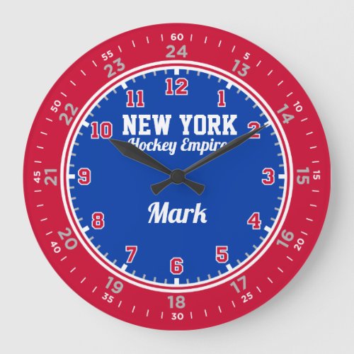 New York Hockey Empire 24 Hour Wall Clock